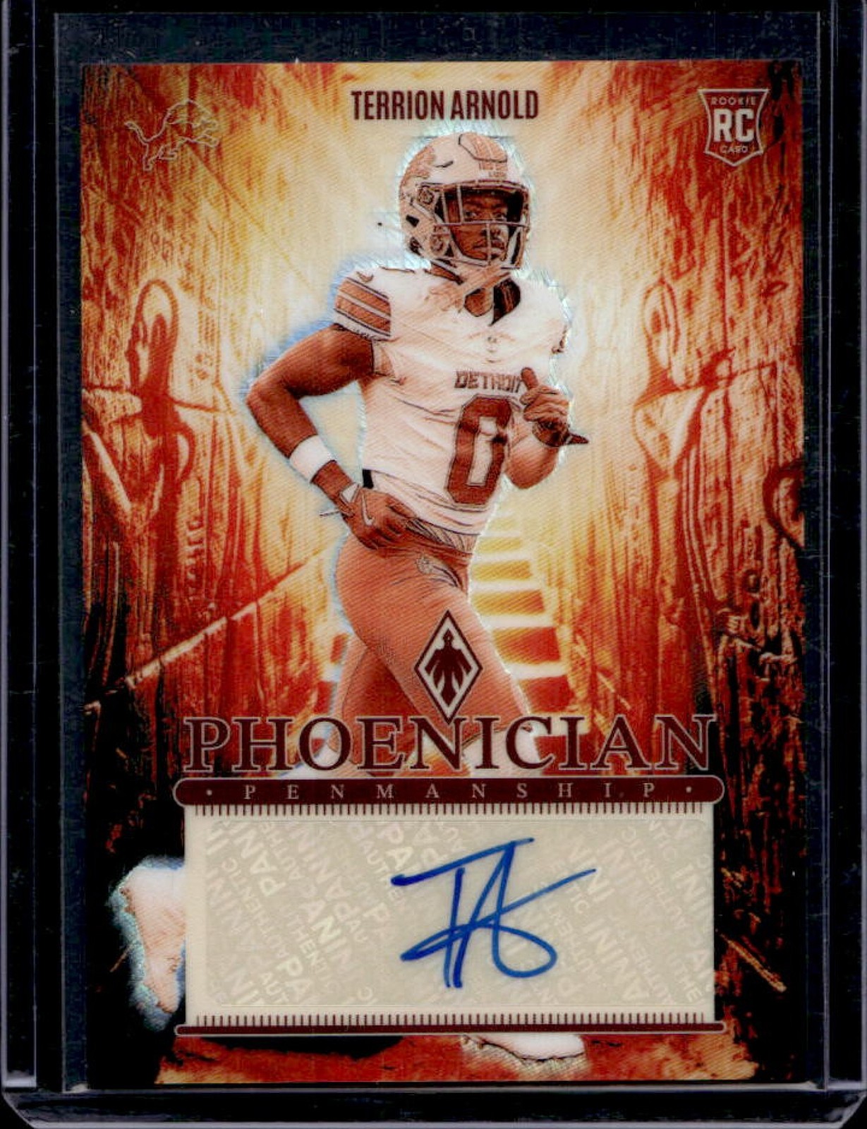 Terrion Arnold Panini Phoenix Phoenician Rookie Penmanship Autographs #PRPTAD Hyper