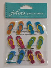 Jolee's Flip Flops Cabochons Summer Beach Pool Scrapbooking Stickers