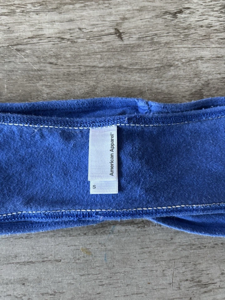 Sujetador bandeau sin tirantes American Apparel azul algodón para mujer pequeño EE. UU. Foto 4 de 4