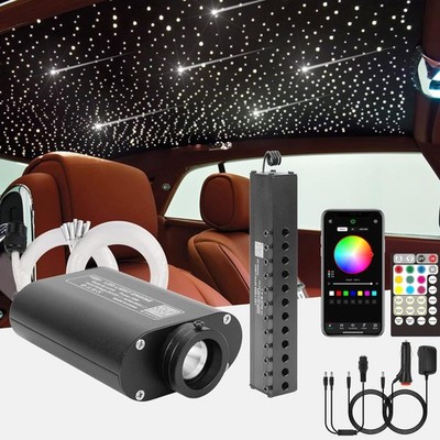 Meteor 16W 450pcs 9.8ft 0.03in+0.04in+0.06in Car Use Bluetooth RGBW LED Fiber...