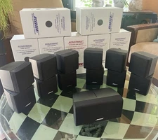 7 Mint Bose Double Cube DoubleShot Speakers 1 Center Channel + 6 Surround Black.