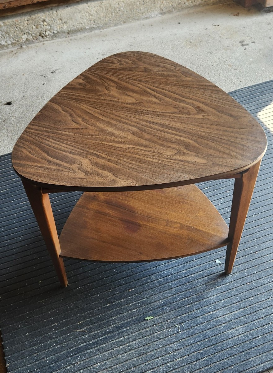 Vintage Mersman Mid Century Modern Guitar Pick Triangle 2-Tier End