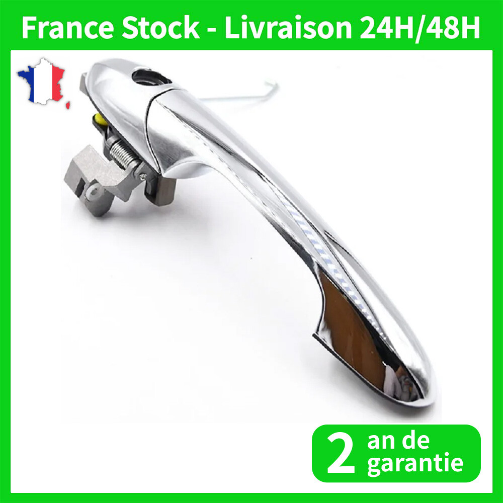 Poignée de porte avant gauche chromée pour Fiat 500 berline et cabriolet