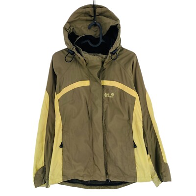 Jack Wolfskin Texapore Brown Hooded Jacket Coat Size L