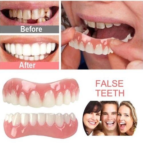 Smile Veneers Snap On falsche Zähne obere untere Zahnprothese gefälschte Zahnabdeckung - Bild 5 von 10