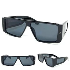 New Classic Retro Modern Style Club Rave Party SUN GLASSES Black Frame Dark Lens