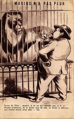 Old postcard Marseille Maurius is not afraid (403278)