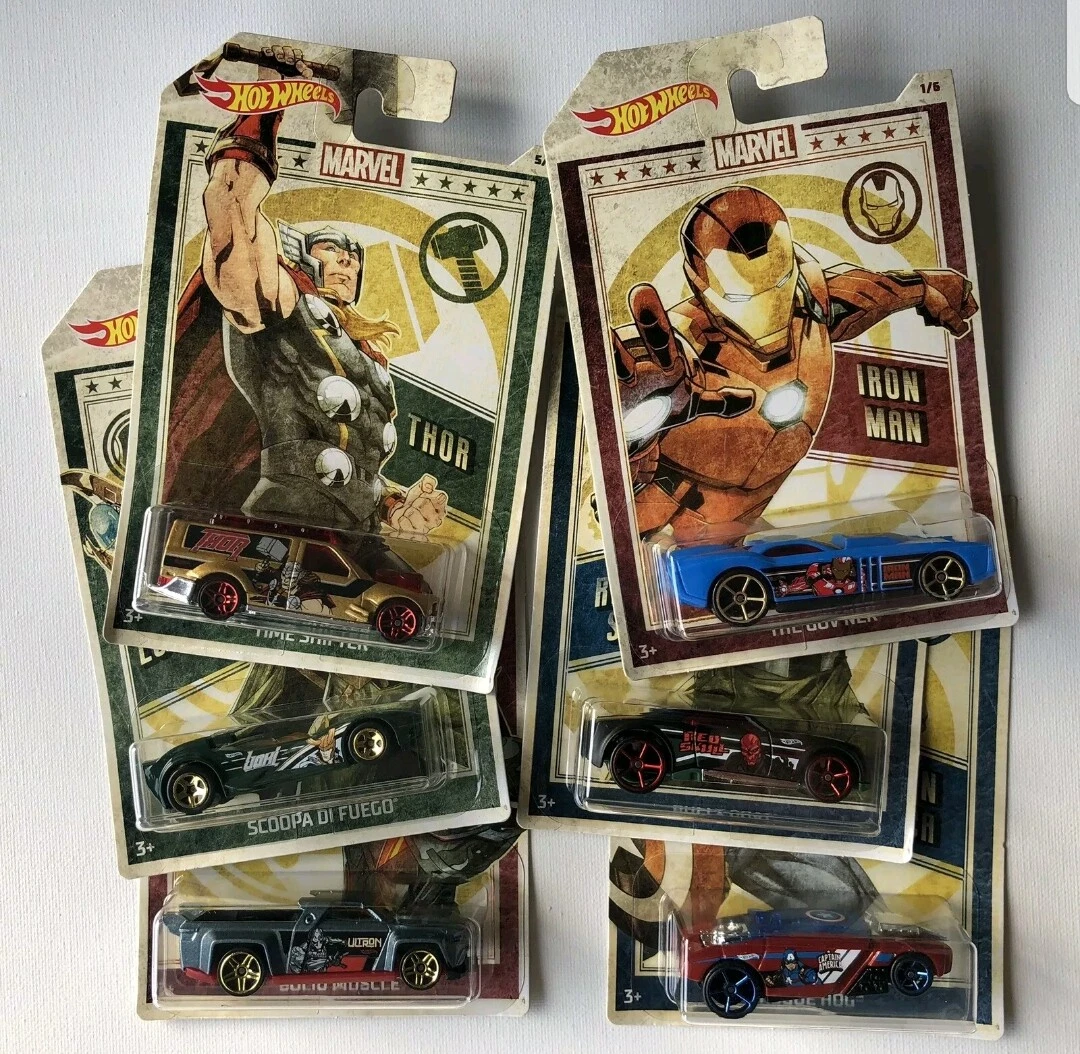 Lot of 6. Hot Wheels 2019 Marvel Avengers Villains Complete Set