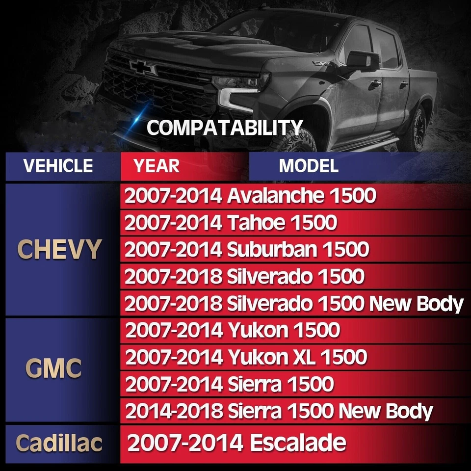 2-4" Front Upper Control Arm for 2007-2018 Chevy Silverado 1500 GMC Sierra 1500 - Image 2 of 4