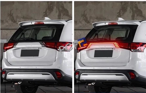 For 16-21 Mitsubishi Outlander Smoke Black Rear Door Trunk LED Tail Light Cover - Picture 6 of 13
