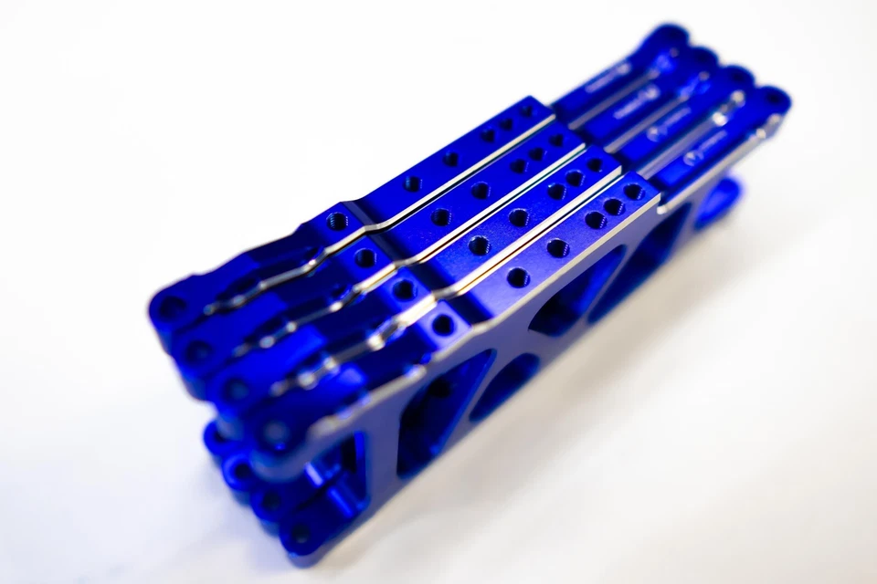 CR (F + R) Blue Aluminum A-Arms For Traxxas Slash 4x4, Rustler, Stampede - Image 2 of 4