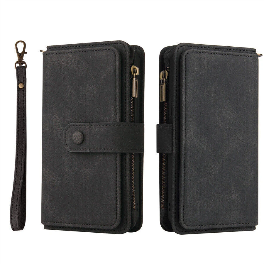 Zipper PU Leather Card Wallet Phone Case for Samsung S25 S24 FE A06 A16 A55 A25 - Image 3 of 4