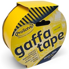 PROSOLVE Heavy Duty Gaffer Tape 50mm x 50m Waterproof Cloth Duct Tape 7 Colours