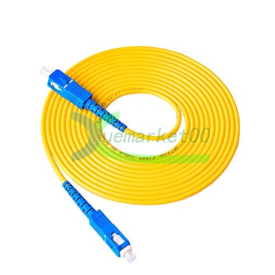10Pcs 1M SC UPC to SC UPC Simplex 3.0mm PVC Single Mode Fiber Patch Cable Jumper