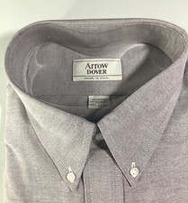 Purple Dress Shirt Vtg 2000s NOS Arrow Dover Buttondown USA Nice
