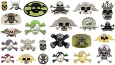 Skull Belt Buckle Gothic Tribel Halloween Costume Party Pirate Cross bones Women