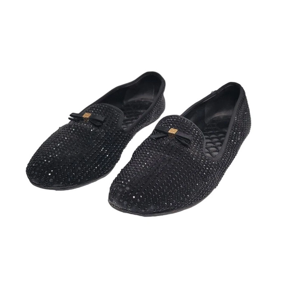 Mocassim Tory Burch azul cristal enfeitado camurça Chandra para fumar tamanho 9,5 - Imagem 3 de 4