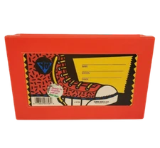 VINTAGE EMPIRE BEROL USA RED PLASTIC PENCIL CASE SCHOOL BOX STORAGE CONTAINER