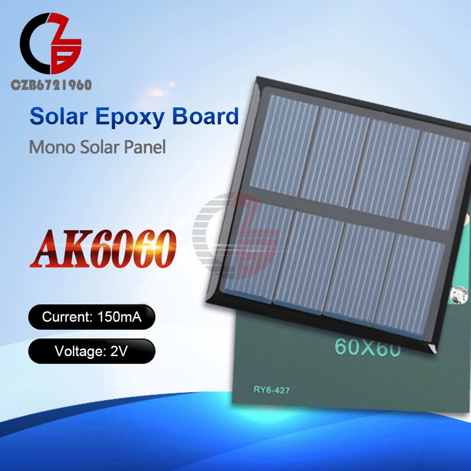 Mini Mono Solar Panel Small Solar Cell PV Module Charger 0.5V/2V/5V/6V ...