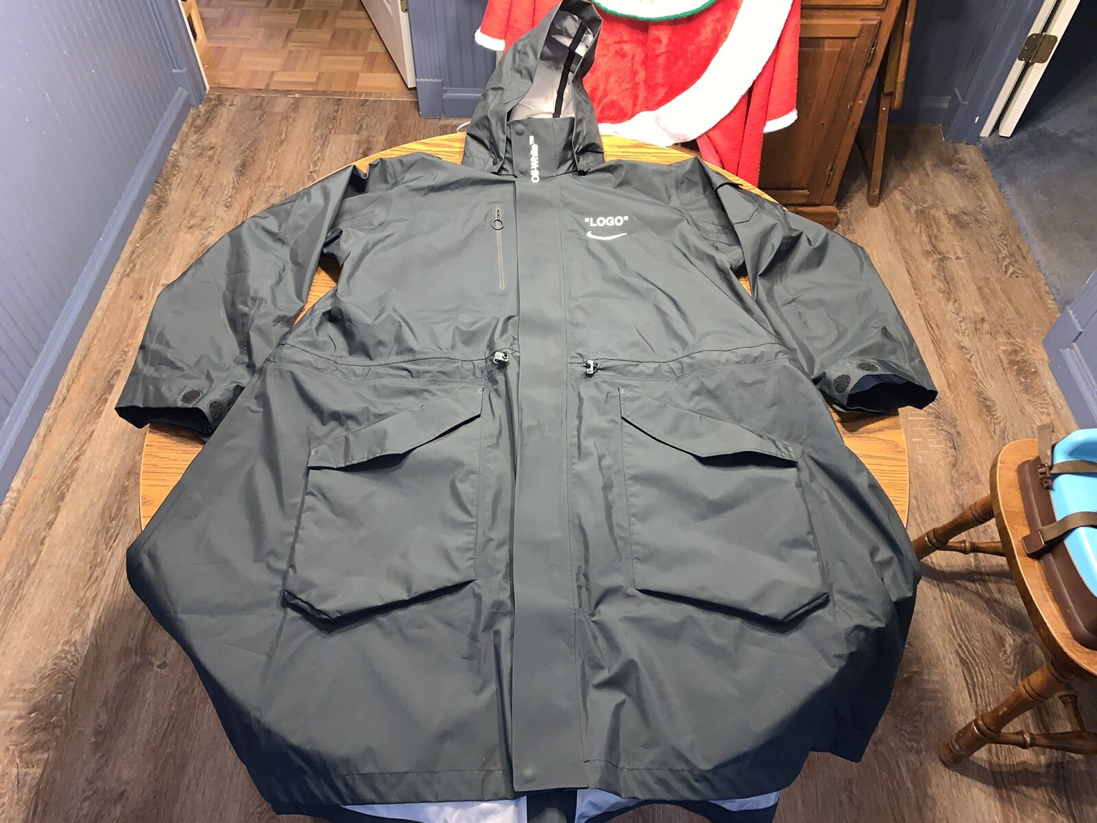 off white nike rain jacket