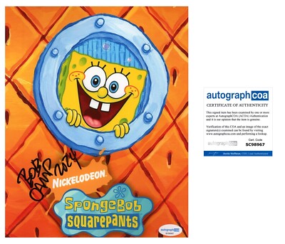 BOB CAMP SIGNED SPONGEBOB SQUAREPANTS ANIMATOR 8x10 PHOTO - ACOA COA