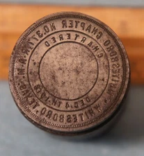 Antique WHITESBORO TX Chapter 377 RAM MASONIC PENNY Stamping Die TP286 Texas