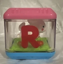 VINTAGE FISHER PRICE PEEK A BLOCKS SENSORY REPLACEMENT BLOCK LETTER R RABBIT