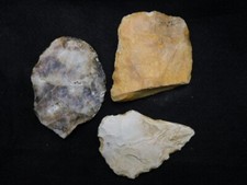 Authentic Indian Arrowheads Scrappers Set of 3 Missouri Scrappers