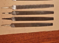 4-pc. lot of Heller 12" NuCut half-round files; 3 bastard, 1 rasp.  Made in USA.
