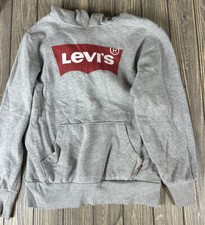 Levis Boys Gray Hooded Sweatshirt Size Medium 10-12 Years