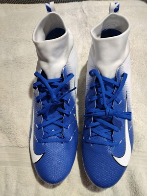 Nike Vapor Untouchable Pro 3 White/Blue Football Cleats  display picture 2