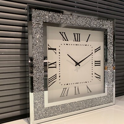 crushed 47cm 40cm wanduhr