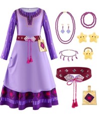 Princess Costume for Girls Purple Princess Dress Set Halloween Costume