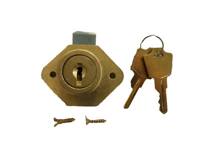 ESP ULRWL875KA 7/8 WOOD DESK DRAWER LOCK KEYED ALIKE ES201 BRASS FINISH