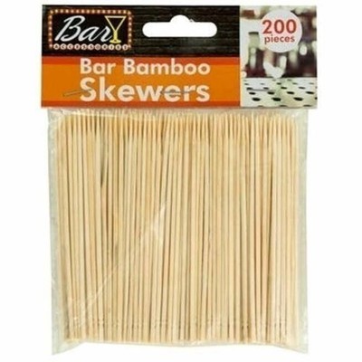 Handy Housewares 4'' Bamboo Skewers for Appetizers - 200 Pack, Natural Wood...