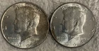 1964-P Lot Of Two (2) 90% SILVER KENNEDY HALF DOLLARS {au-bu}