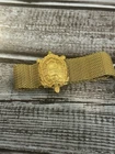 Vintage Signed Miriam Haskell Gold Tone Mesh Turtle Bracelet