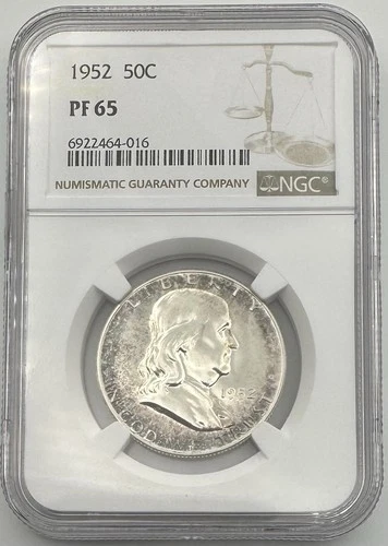1952 Franklin Proof Half Dollar Toned NGC PF65