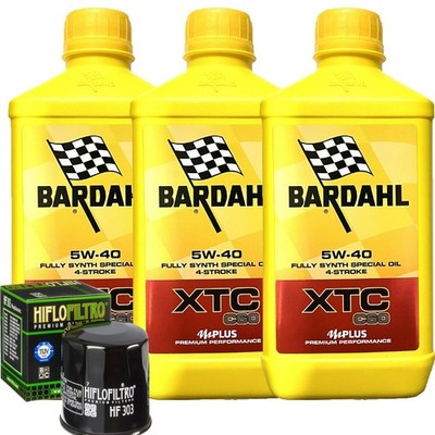 Bardahl XTC 5W40 Ölwechsel Kit + Filter Für Honda CBF500 ABS 2004>2008