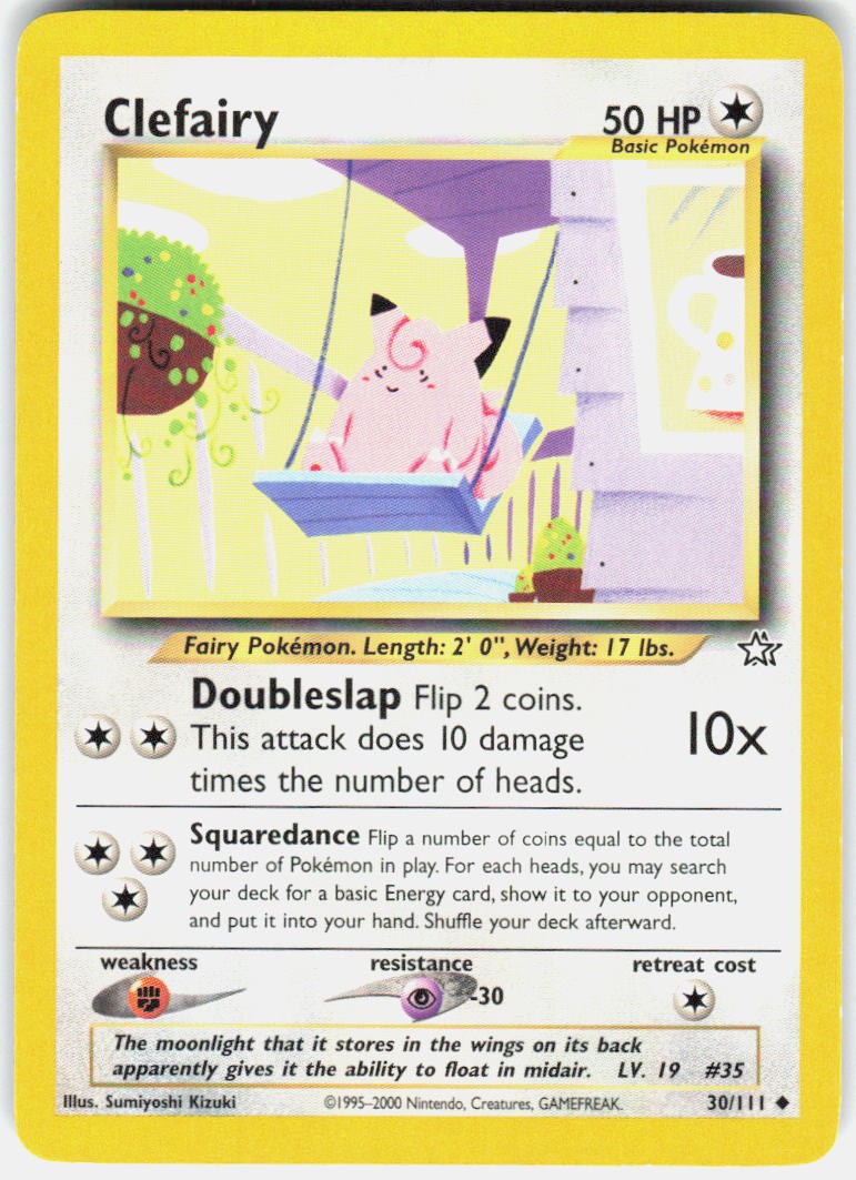 Clefairy 30/111 Uncommon Neo Genesis Pokemon Unlimited LP