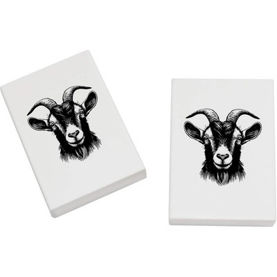 2 Radiergummis / Gummis ''Billy Goat Portrait'' 45 mm (ER00053766)