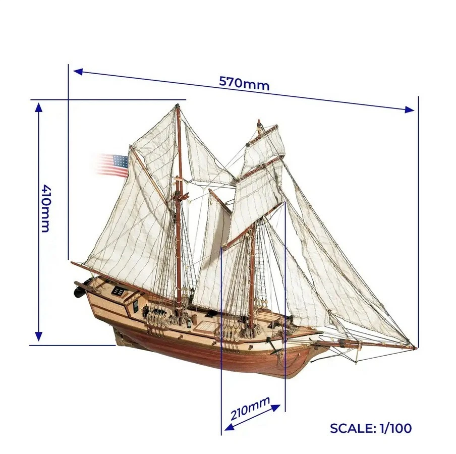 OcCre 12500 Albatros Schoner 1:100 Holzbausatz Neu OVP - Bild 3 von 4