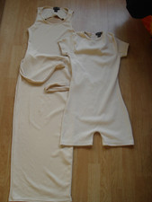 PRETTY LITTLE THING/BOOHOO BEIGE TUBE DRESS/PLAYSUIT UK 8