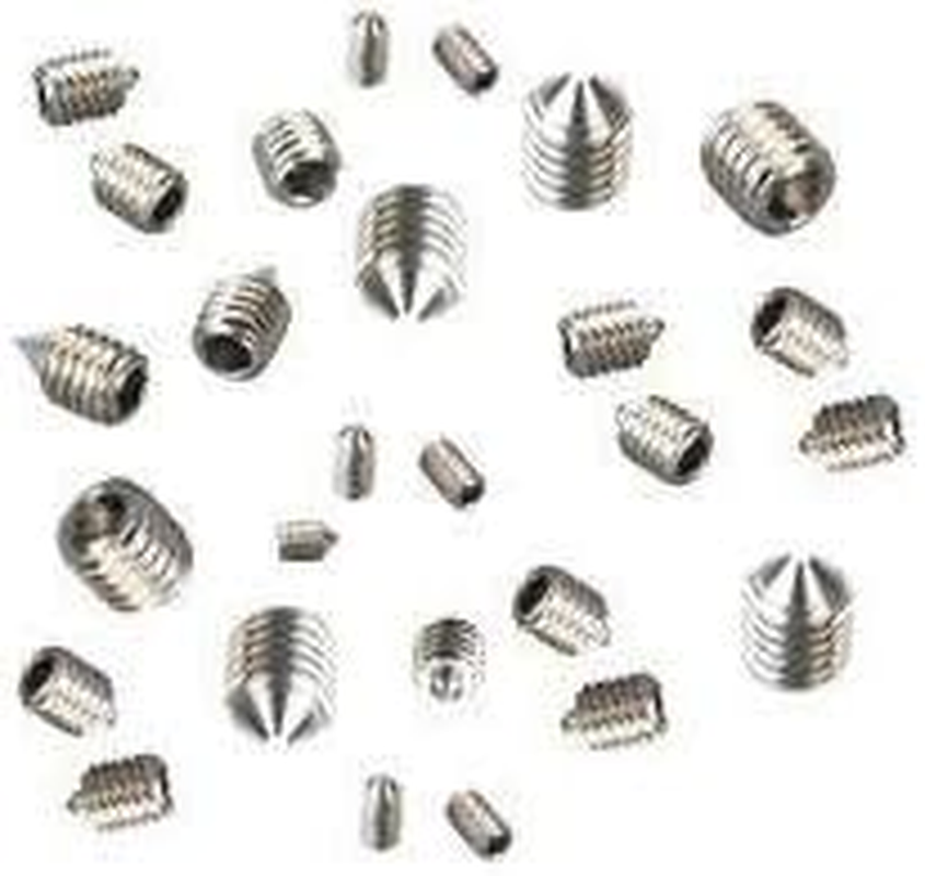Grub Screws Metric Thread (Mixed 40 PACK) A2 Stainless Steel Cone Point 10 X M3,