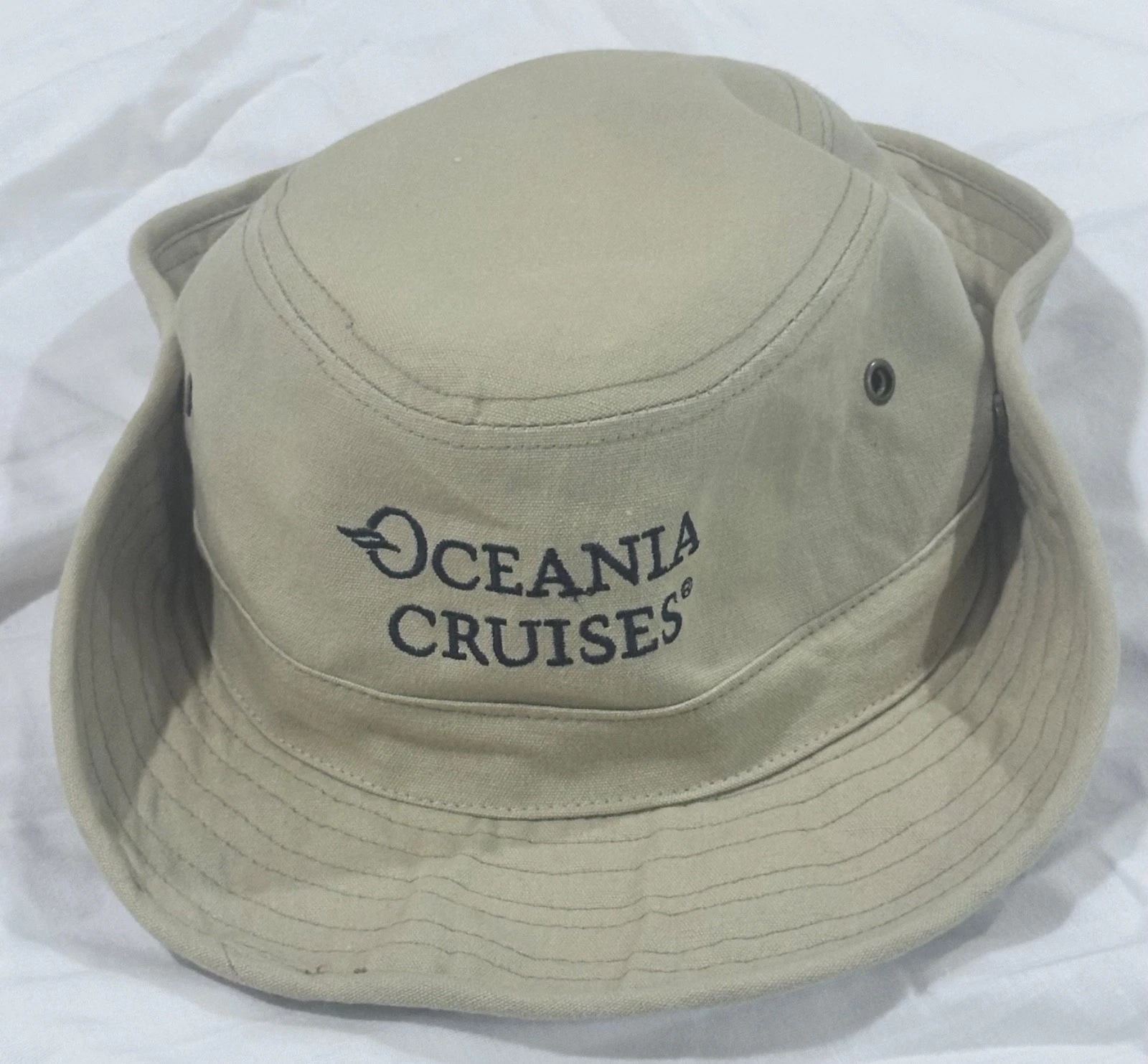 Oceania Cruises Bucket Hat – Jacobson 100% Cotton – Reunion Cruise 2017 – Beige