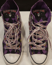 Converse Chuck Taylor All Star High DC Comics Harley Quinn Joker Purple 134535C