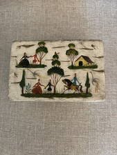 Hand-Painted Folk Art Wooden Trinket Box with Farm Scene — listing 4