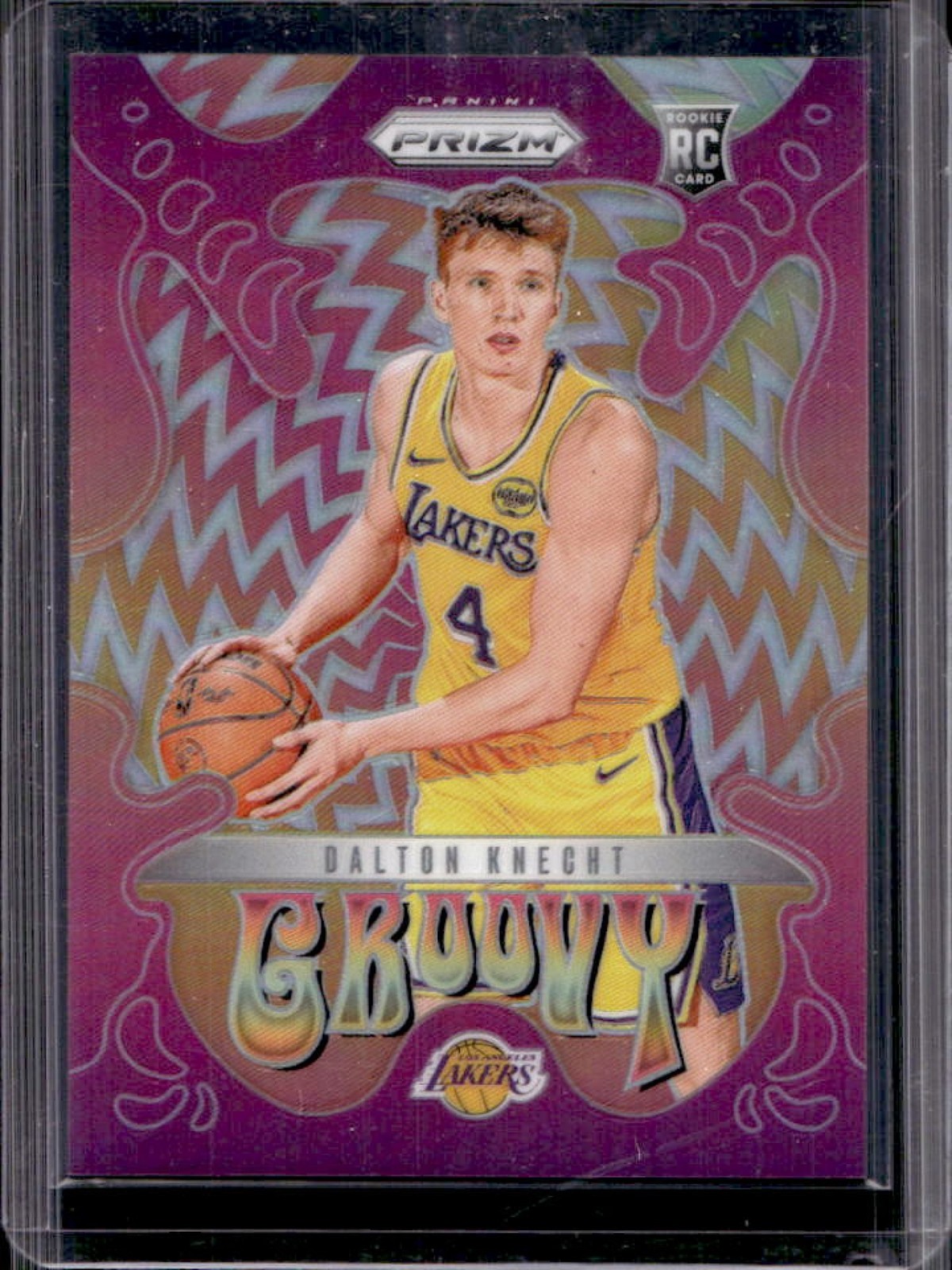 2024-25 Panini Prizm Dalton Knecht Groovy Silver Rookie RC #10 Lakers