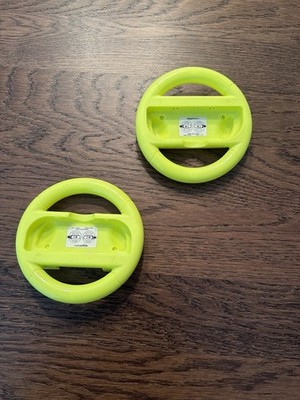 2x Nintendo Switch Racing Steering Wheel Joy-Con Controllers Yellow