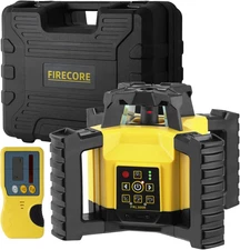 FRL300R Rotary Laser Level Kit, 360 Degree Self-Leveling Horizontal Rotary Laser